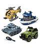 FunBlast Military Army Vehicles with Screwdriver  Pack of 4 Vehicles Multicolor