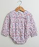 Sweetlime by A.S Organic Cotton Woven Full Sleeves Floral Printed Onesie - Blue & Red