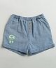 Sweetlime By A.S. Denim Woven Koala Printed Shorts - Blue