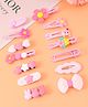 Babyhug Hair Pins And Clips Pack of 14 - Pink