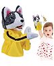 Azhari Kung Fu Toy Animal Husky Gloves Puppet Kids Play Toys Plush,Plush Hand Puppet Dog Action Toy,Boxing Husky Interactive Tricky Toy -Pack of 1- Color May Vary
