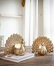 BEHOMA Metal Peacock Pair Figurine for Good Luck and Love, Candle Holder for Home Decor, Tabletop, Living Room, Showpiece Statue for Gifting.