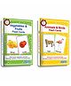 Meraki Babies Vegetables, Fruits, Animals & Birds Flash Cards for Kids - 64 cards both side printed