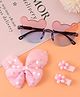 Babyhug Hair Accessories & Sunglasses Combo Set with Floral Applique Free Size - Pink