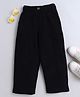 Aww Hunnie Woven Side & Back Pockets Detailed Ribbed Trousers - Black