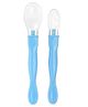 1st Step Dual Ended BPA free Silicone Spoon Set - Silicone, Polypropylene (Blue)
