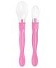 1st Step Dual Ended BPA free Silicone Spoon Set - Silicone, Polypropylene (Pink)