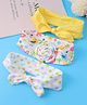 Babyhug Headbands with Bow Applique & Polka Dots Print Free Size Pack of 3 - White & Yellow