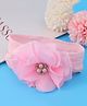 Bonfino Free Size Headband With Floral Applique - Light Pink