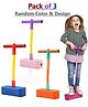 ADKD Kids Pogo Jumper Fun Stick Bouncing Toy for Kids & Toddlers Ages 3 Year and up Holds up to 250lbs- Pack of 3 (Color May Vary)