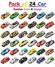 ADKD Friction Powered Mini Metal Pull Back Cars for Kids, Gift for Collectors & Kids- Pack of Random 24 Car (Model, Color & Design May Vary)