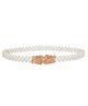Childway Solid Pentgon Shape Belt - White