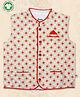 Pranava 100% Organic Cotton Sleeveless Floral Prited Jacket - White