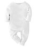 Zeezeezoo 100% Cotton Full Sleeves Solid Romper - White