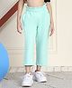 Mini & Ming Fleece Solid Winter Trousers With Heart Shaped Pockets - Pastel Blue