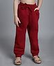 Mini & Ming Fleece Solid Winter Trousers With Draw Cord - Maroon