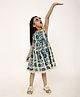 A Little Fable Cotton Sleeveless Floral Printed Dress - Multi Colour