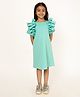 A Little Fable Half Sleeves Ruffle Detailed Dress - Mint Green