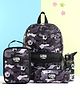 Smiggle Giggle Bagpack Lunch Box Bag Water Bottle and Pencil Pouch Black - Height 14 Inch