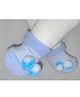Akinos Kids Cotton Striped & Pompom Embellished Socks - Light Blue