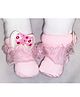Akinos Kids Cotton Ruffle & Bow Applique Detailed Socks - Light Pink