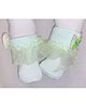 Akinos Kids Cotton Ruffle & Bow Applique Detailed Socks - Green