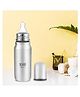 Babyme Premium Stainless Steel Feeding Bottle with Silicon Nipple for Baby/Infant/Newborns with BPA Free, Easy to Clean/Non-Toxic 300 ml