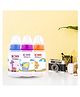 Babyme Kuzzy Zoo Baby Poly-Propylene Feeding Bottle for Baby/Kids/Toddler with Non-Toxic, BPA Free- Pack of 3 (150 ML)