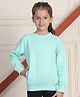 Mini & Ming Fleece Full Sleeves Solid Sweatshirt - Pastel Blue
