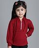 Mini & Ming Full Sleeves Solid Hoodie - Maroon