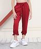 Mini & Ming Fleece Solid Joggers - Maroon