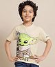 Kidsville Star Wars Featuring Half Sleeves Mandalorian Printed Tee - Off White