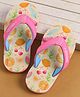 Cute Walk by Babyhug Slip On Flip Flops with Fruits Print - Pink