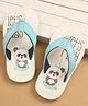 Cute Walk by Babyhug Flip Flops with Panda Print - Blue