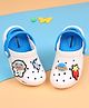 Cute Walk by Babyhug Clogs with Back Strap Closure & Bear Applique - Blue