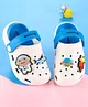 Cute Walk by Babyhug Clogs with Back Strap Closure & Bear Applique - Blue