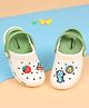 Cute Walk by Babyhug Clogs with Back Strap Closure & Bear Applique - Green