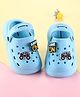 Cute Walk by Babyhug Clogs with Back Strap & Game On Applique - Light Blue