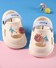 Cute Walk by Babyhug Clogs with Back Strap Closure & Paper Plane Applique - Cream