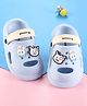 Cute Walk by Babyhug Clogs With Back Strap Kitty & Bunny Appliqulue - Light Blue