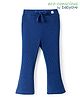 Babyoye 100% Cotton Knit Full Length Solid Colour  Boot Cut Leggings - Navy