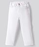 Primo Gino Woven Full Length Washed Paper Bag Waist Jeans - White