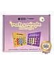 PW Curious Jr. Maths Mingle Board Game Yellow for Kids with Quiz Cards - Addition, Subtraction and Multiplication STEM Learning toy for children