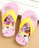 Cute Walk by Babyhug Flip Flops with Back strap Closure Minnie Mouse Print - Yellow & Pink