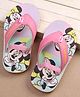 Cute Walk by Babyhug Disney Minnie Mouse Printed Flip Flops with Back Strap - Pink