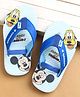 Cute Walk by Babyhug Flip Flops with Back Strap Closure Mickey Mouse Print - Blue