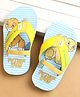 Cute Walk by Babyhug Flip Flops with Back Strap Closure Simba Print - Yellow