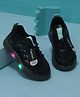KIDLINGSS Fashion Patch Drawstring Closure LED Shoes - Black