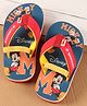 Cute Walk by Babyhug Disney Flip Flops with Back Strap Mickey Mouse Print - Blue