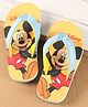 Cute Walk by Babyhug Disney Slip On Flip Flops with Mickey Mouse Print - Yellow